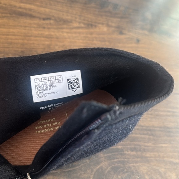 Tom’s black ankle boots NWT women size 12 Loren black suede/felt - Picture 7 of 7